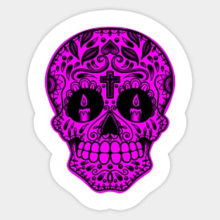 HomeSchoolTattoo SugarSkull pink Sticker